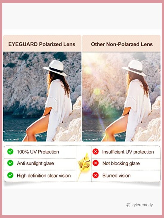 Polarized Retro Sunglasses UV400 Protection Oversized Square Frame main image 7